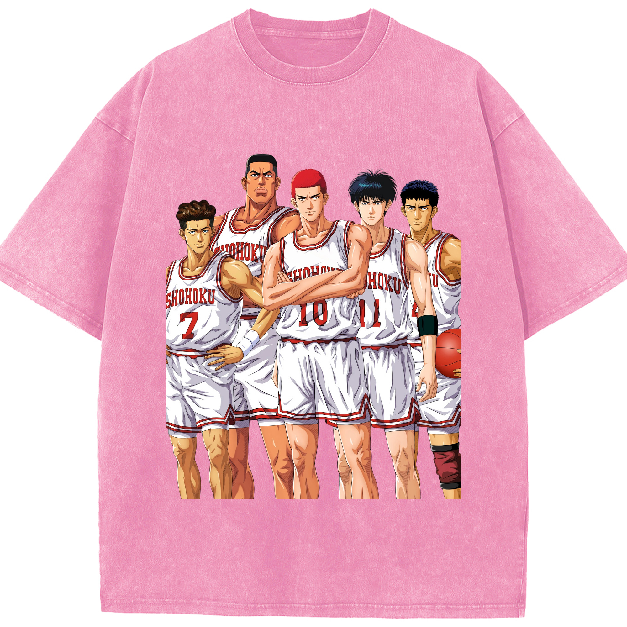 （画像用） SLAM DUNK／スラムダンク 綿100% ヴィンテージ風 半袖Tシャツ（フロントプリント）